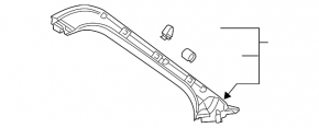 Ornamente hayon stânga Audi Q8 19-25 negru