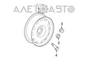 Запасное колесо Chrysler 200 11-14