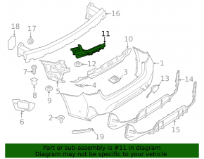 Крепление заднего бампера под фонарем правое BMW 3 G20 23-26