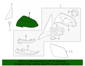 Capac oglindă laterală stânga sus BMW X2 F39 18-23