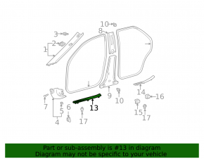 Накладка порога передняя левая Toyota Camry v30 2.4