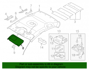 Козырек правый Hyundai Elantra AD 17-19 черн