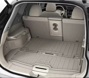 Коврик багажника ткань передний Nissan Rogue 14-17 беж под 2 ряда