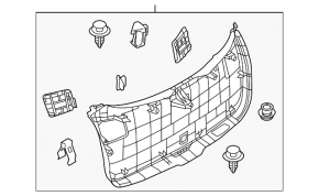 Обшивка двери багажника нижняя Mazda CX-5 13-15 черн