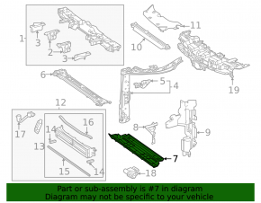 Дефлектор радиатора нижний Toyota Crown 23-26 Limited, Platinum, XLE, 2.4, 2.5