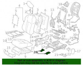 Заглушка салазки пассажирского сиденья передняя правая Lexus RX350 RX450h 16-22 черная