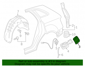 Лючок бензобака с корпусом Audi Q3 8U 15-18