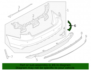 Reflector bara spate stanga Audi A4 B9 17-19