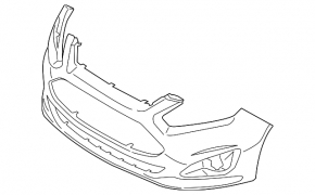 Бампер передний голый Ford C-max MK2 13-18 usa под крюк
