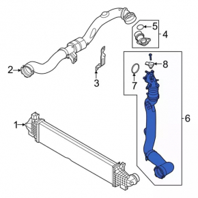 Патрубок интеркулера левый Ford Bronco Sport 21-26 1.5T
