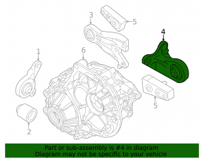 Кронштейн редуктора левый Mitsubishi Outlander 14-21