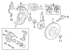 Capacul discului de frână din față dreapta Toyota Corolla e12 02-06