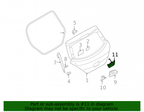 Ручка двери багажника внешняя Nissan Versa 1.8 10-12 с кнопкой