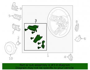 Capac volan cromat Ford Mustang mk6 15-23, zgârieturi, lipit