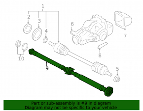 Карданный вал кардан BMW X3 F25 13-17 2.0T тип 1