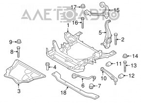 Рычаг верхний передний правый BMW X5 F15 14-18 -30 min