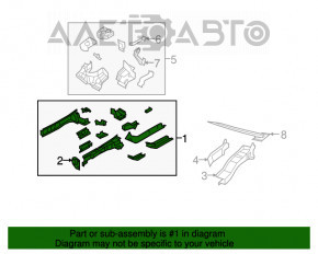 Element lateral stânga față Dodge Journey 11 - PPS albastru
