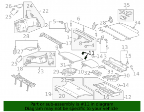 Защелка задней полки багажника левая Lexus RX300 RX330 RX350 RX400h 04-08