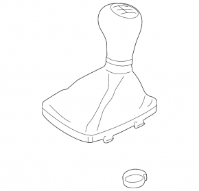 Ручка МКПП Audi A4 B8 13-16 кожа черная