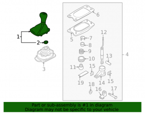 Buton transmisie manuala Audi A4 B8 13-16 piele neagra