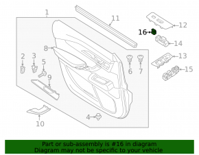 Кнопка блокировки двери передняя правая Mazda CX-9 16-23 черная