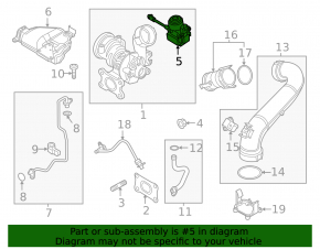 Supapă electromagnetică turbină VW Jetta 16-18 SUA 1.4T
