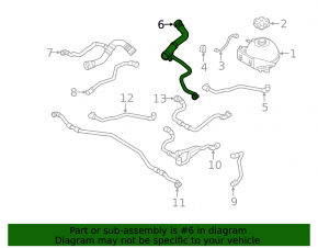 Патрубок охлаждения верхний BMW 4 F32/33/36 14-16 N26 M Pack