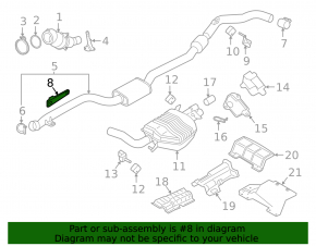 Suport țeavă de eșapament față BMW F30 16-18 PHEV