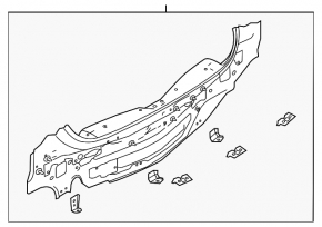 Задняя панель Nissan Versa Note 13-19  графит К36