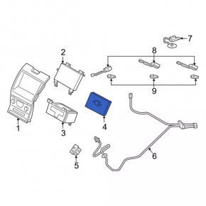 Radio Screen Navigation SYNC 3 модуль Ford Escape MK3 16-19 без дисплея