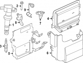 Блок ECU компьютер двигателя Ford Escape MK4 23 hybrid