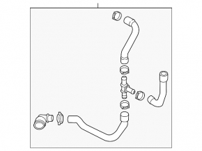 Патрубок охлаждения верхний-нижний VW Jetta 13-13 USA 1.4T hybrid