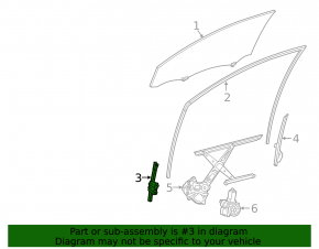 Направляющая стекла двери короткая передняя левая Toyota Camry v55 15-17 usa