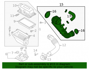 Воздуховод от фильтра Ford Explorer 20-25 2.3T