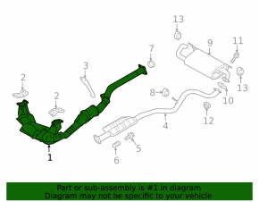 Коллектор выпускной с катализатором Subaru Impreza 5d 17-20 GK 2 ката