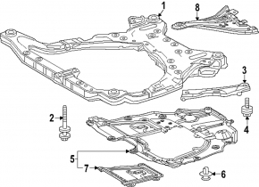 Подрамник передний Toyota Sienna 21-26