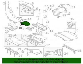 Покрытие багажника заднее левое Lexus RX300 RX330 RX350 RX400h 04-08 черн