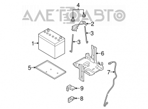 Suportul pentru baterie Nissan Rogue 07-12