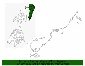 Ручка КПП Ford Fiesta 11-19 резина, хром