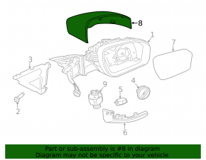 Capac oglindă retrovizoare stânga pentru Land Rover Discovery 17-23