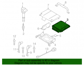 Блок ECU компьютер двигателя VW Tiguan 12-10 FWD