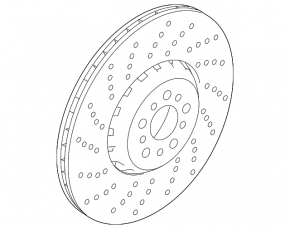 Disc de frână față stânga pentru BMW 5 F90 17-23 M5, perforat