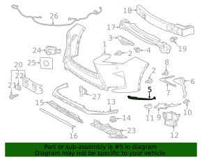 Bara bara fata dreapta Lexus RX350 RX450h 16-19 F-Sport