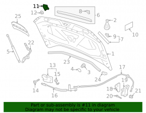 Крючок замка капота VW Tiguan 18-24