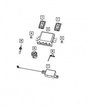 Кнопка start/stop Jeep Compass 22-26 с накладкой