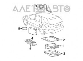 Монитор, дисплей потолочный пассажирский Lexus RX400h 06-06 беж, царапины