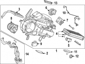 Клапан печки кондиционера заднего ряда Toyota Highlander 20-26