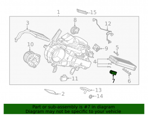 Клапан печки кондиционера заднего ряда Toyota Highlander 20-26