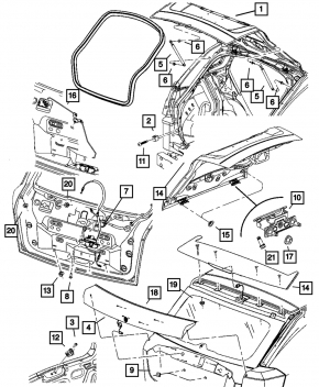 Замок двери багажника Jeep Compass 11-16