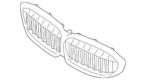 Grilă radiator BMW 3 G20 20-22 negru lucios, M340i, MPA